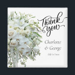 Thank You Wedding Bouquet Flower Wedding Favor Magnet<br><div class="desc">Thank You Wedding Bouquet Flower Wedding Favor
This design is perfect for your greenery and white rustic boho wedding theme. And easy to customize and personalize by change the text</div>