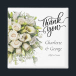 Thank You Wedding Bouquet Flower Wedding Favor Magnet<br><div class="desc">Thank You Wedding Bouquet Flower Wedding Favor
This design is perfect for your greenery and white rustic boho wedding theme. And easy to customize and personalize by change the text</div>