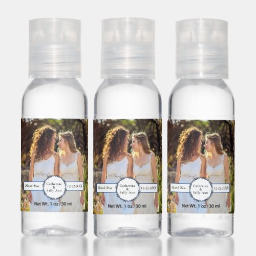 Thank You Wedding Brides Couple Photo Custom  Hand Sanitizer