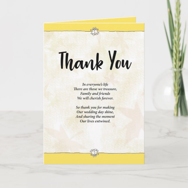 Thank You Wedding Card (Front)