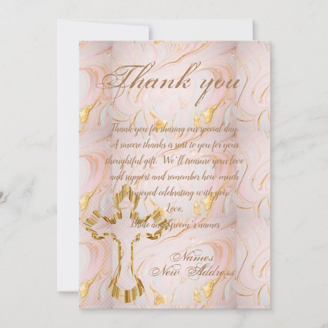 Thank You Wedding Card (Front)