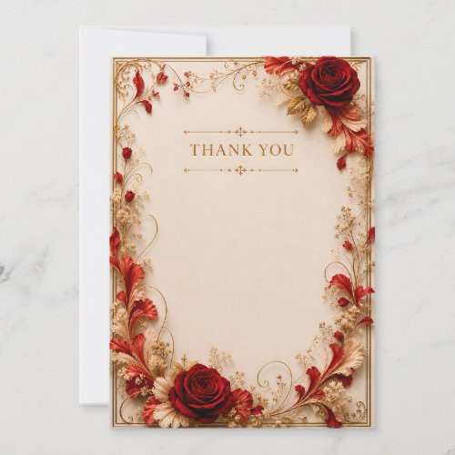Thank You Wedding Card