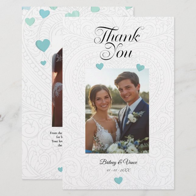 Thank You - Wedding Card (Front/Back)