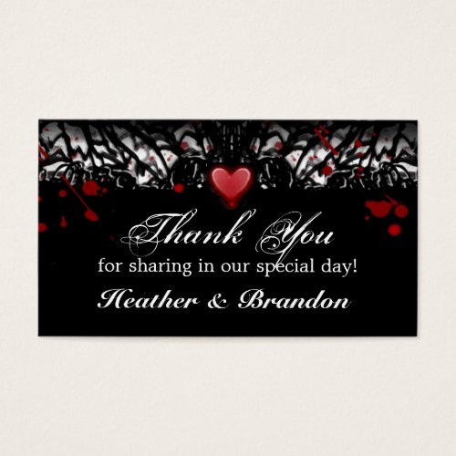 Thank You Wedding Cards Halloween Blood Splatter