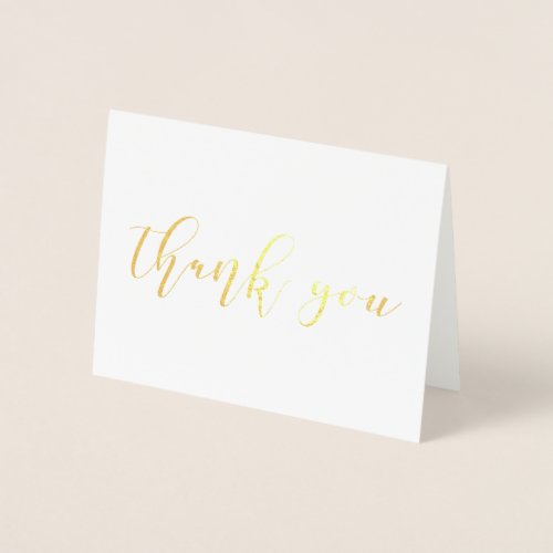 Thank You Wedding Cards REAL GOLD FOIL Script