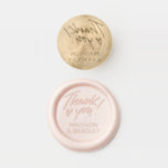 Thank You Wedding Celebration Calligraphy Script Wax Seal Stamp<br><div class="desc">Thank You Wedding Celebration Calligraphy Script Wax Seal Stamp features the text "Thank. You" in modern calligraphy script accented with a simple love heart. Below add your names. Perfect for wedding thank you gifts,  wedding favors,  birthday favors,  celebrations,  thank you gifts and more. Designed by Evco Studio www.zazzle.com/store/evcostudio</div>
