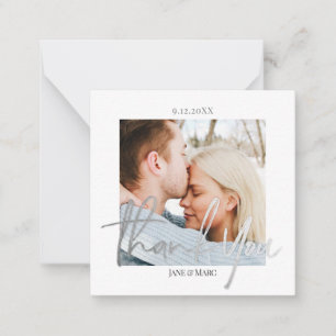 Thank You Wedding Custom Photo Card with Envelope