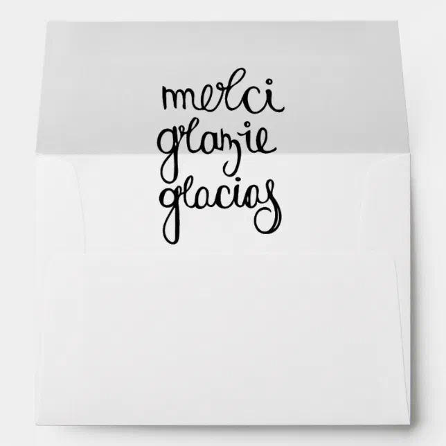 Thank You Wedding Envelope Thank You Card Envelope | Zazzle