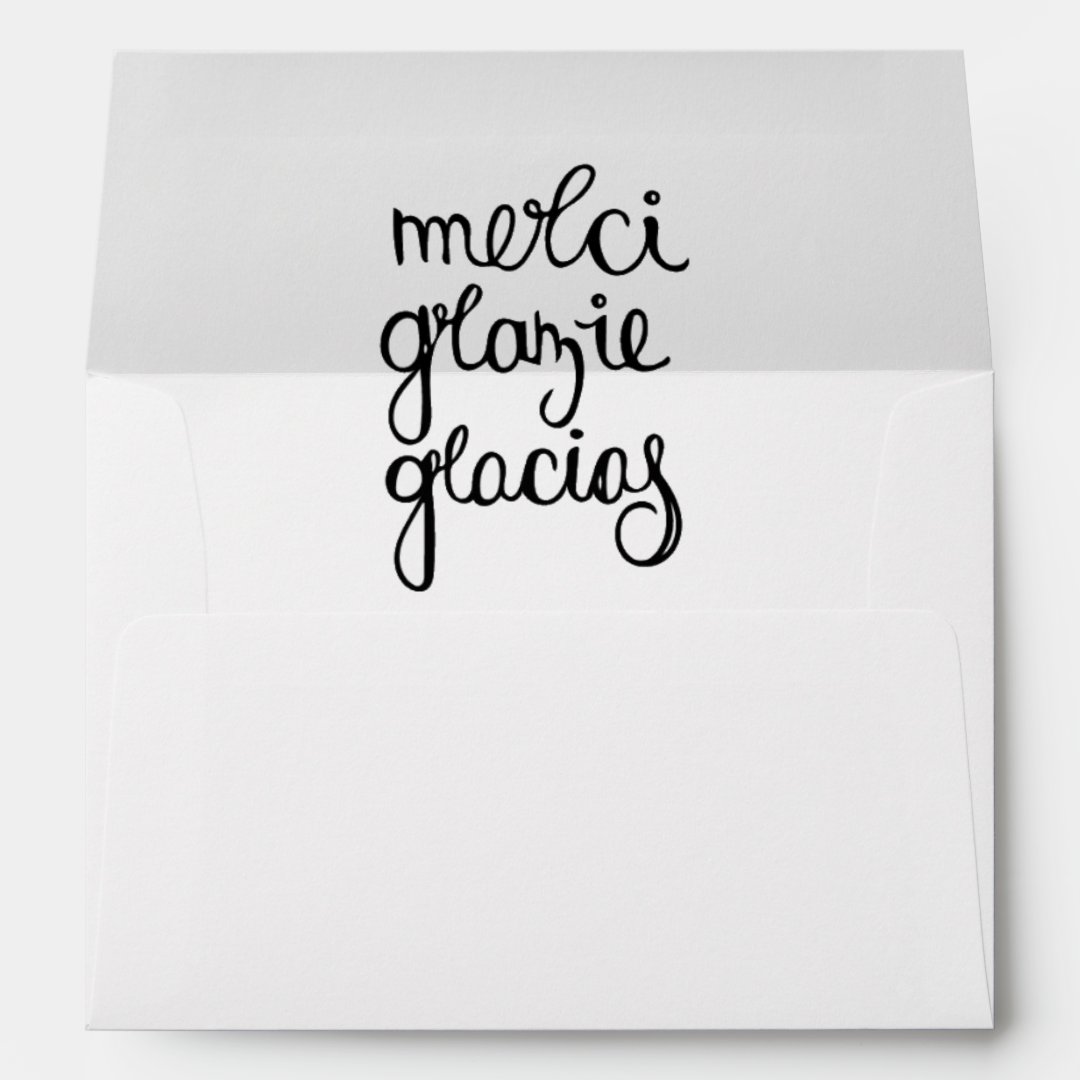 Thank You Wedding Envelope Thank You Card Envelope | Zazzle