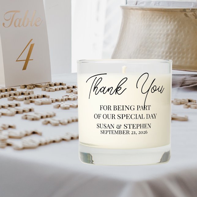 Thank you Wedding Favor Scented Candle (Creator Uploaded)