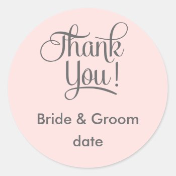 Thank You Wedding Favor Sticker by SimplySweetParties at Zazzle