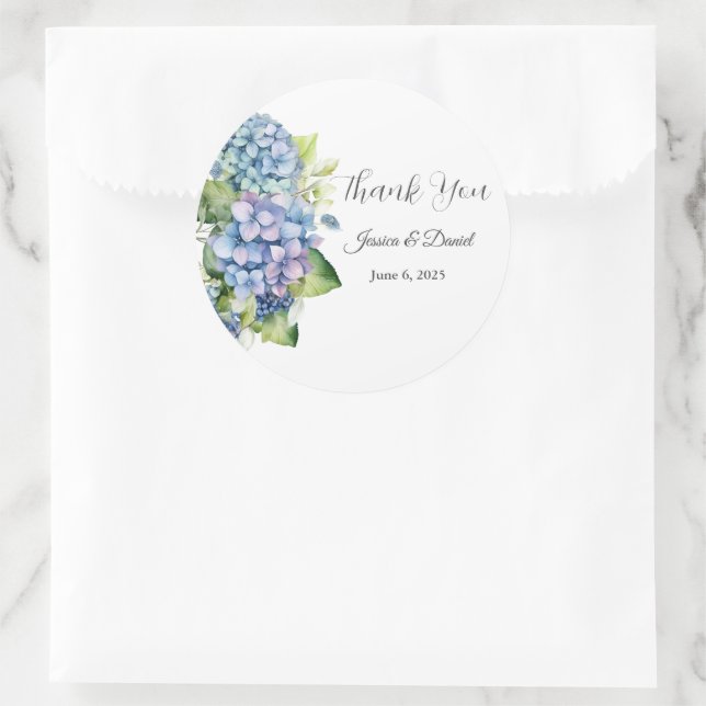 Thank You Wedding Favor Stickers (Bag)