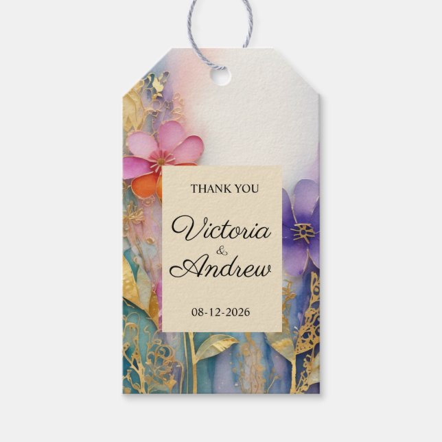 Thank you Wedding Favor Tags (Front)