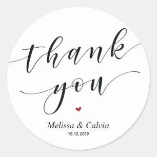 Thank you wedding favor Wedding Sticker / label