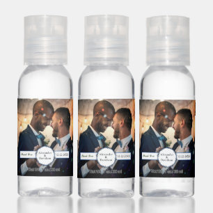 Thank You Wedding Gay Couple Photo Favors Hand Sanitizer