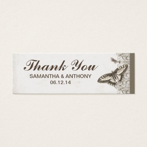 Customizable thank you wedding gift tag for your favors business card template