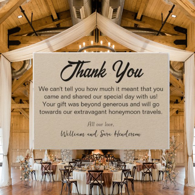 Thank You_Wedding guests kraft Thank You Cards (Kraft Wedding Thank You Card)