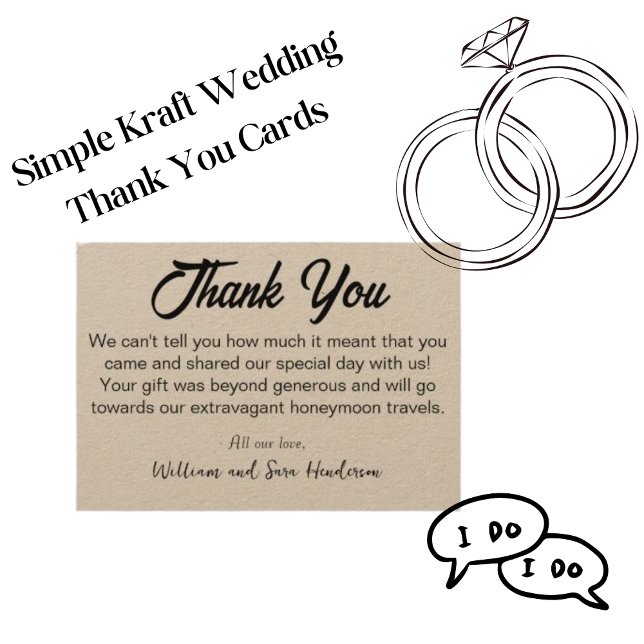 Thank You_Wedding guests kraft Thank You Cards (Creator Uploaded)
