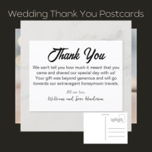 Thank You_Wedding guests Thank You Postcards