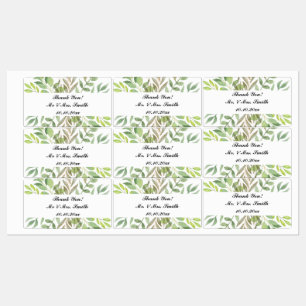 Thank you wedding labels