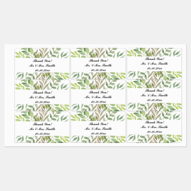 Thank you wedding labels (Sheet)
