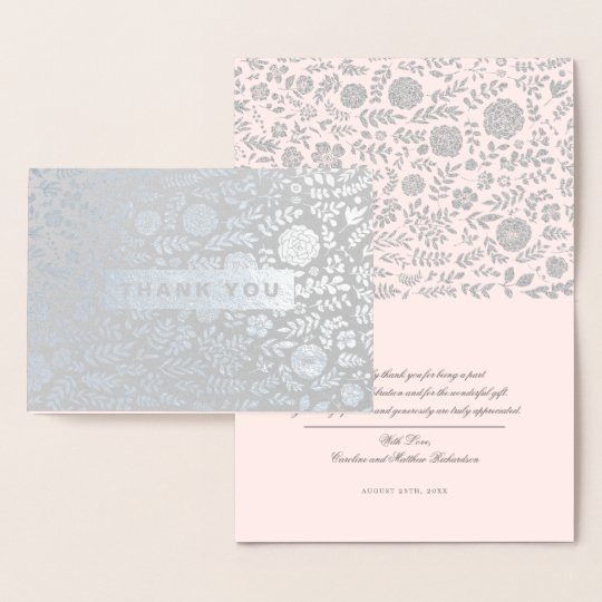 Thank You Wedding Luxury Real Foil Cards