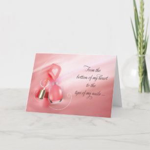 Thank You Wedding Manicurist Pink Nail Polish Card