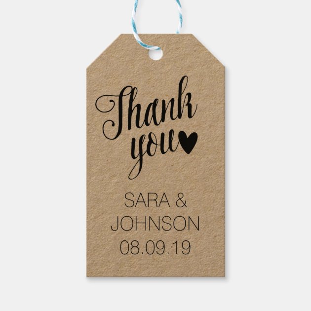 Thank You Wedding Monogram,personalized Gift Tags