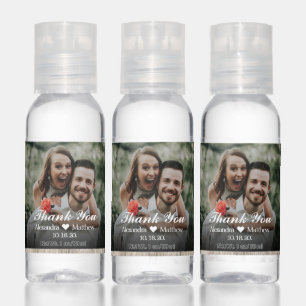 Thank You Wedding Personalized Custom Photo Hand Sanitizer