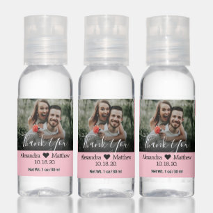 Thank You Wedding Personalized Custom Photo Hand Sanitizer