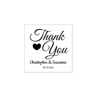 Thank You Wedding Personalized Rubber Stamp