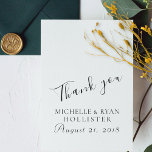 Thank you Wedding Personalized Rubber Stamp<br><div class="desc">A wedding thank you rubber stamp with Thank you text,  name and the wedding date that you can change.</div>
