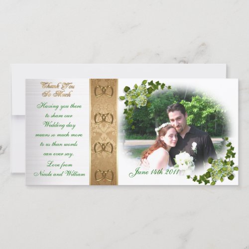 Thank you wedding Photo Card Hydrangeas