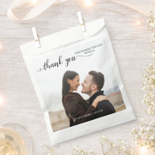 Thank You Wedding Photo Favor Bag
