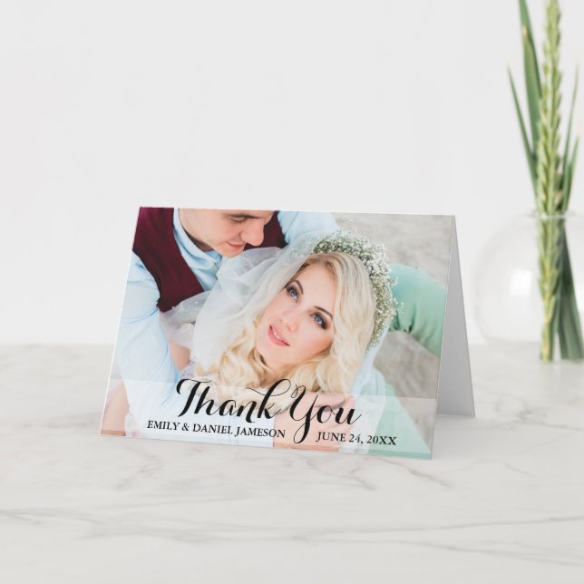 Thank You Wedding Photo Folding Card Script (Front)
