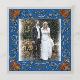 Thank You Wedding Photo Frame Card
