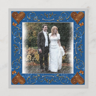 Thank You Wedding Photo Frame Card