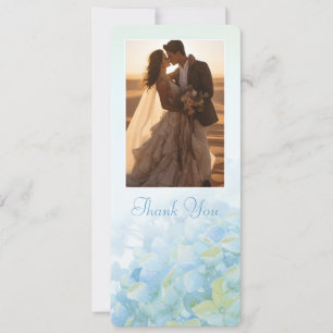 Thank you wedding photo hydrangea card