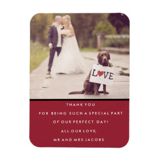 Thank You Wedding Photo Magnet