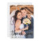 Thank You Wedding Photo Modern Script Card Blk