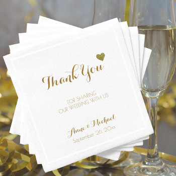 Thank-you Wedding Reception Party Paper Napkins by mixedworld at Zazzle