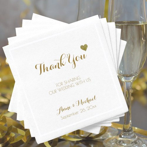 Thank_you wedding reception party paper napkins