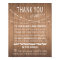 Thank you wedding sign or card - party lights