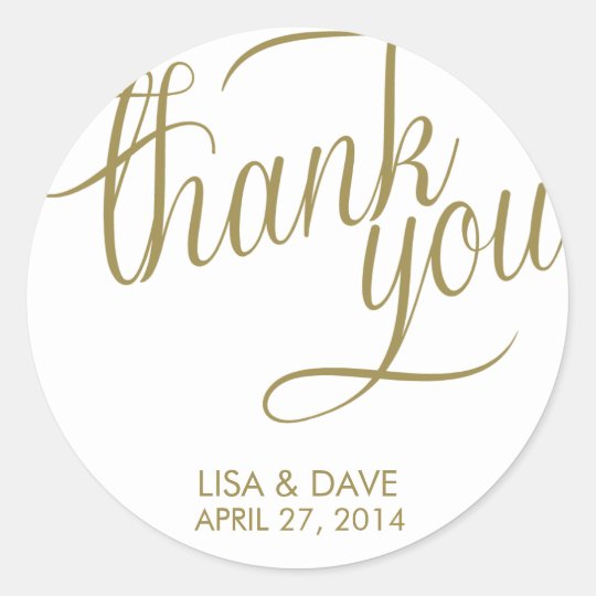 Thank You Wedding Stickers | Zazzle.com