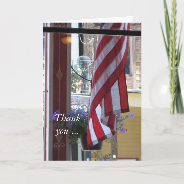 Thank you & Welcome Home - Military Greeting Card (Front)