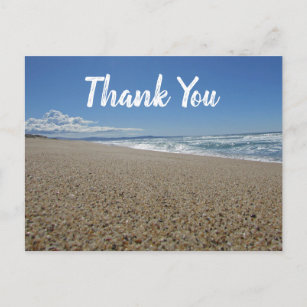 Thank You West Coast Blue Sky Beach Appreciation Postcard