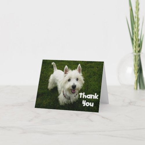 Thank You West Highland Terrier Puppy Dog Card