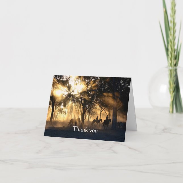 Thank you Western Cowboys Scripture Card (Front)