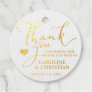 THANK YOU White REAL Gold Foil Heart Wedding Foil Favor Tags