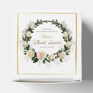 Thank You White Roses & Baby’s Breath Favor Boxes